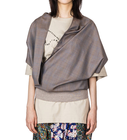 SCARFTOP BLUE/ORANGE CHECKED