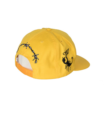 CW MULTI THRASH 5-PANEL SNAPBACK CAP YELLOW
