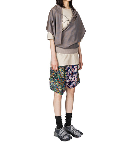 STONE SHORTS SILK FLOWER PRINT UNIQUE