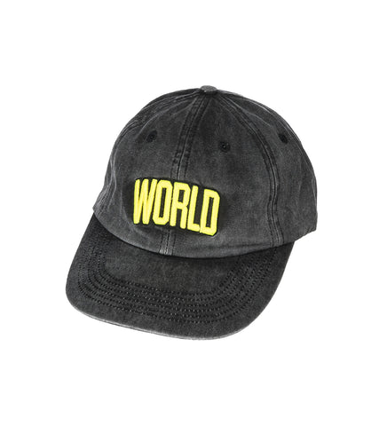 WORLD 6-PANEL DAD HAT FADED BLACK