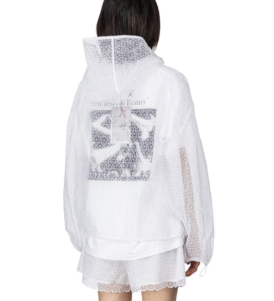 CBSHILA HOODIE WINDFLOWER EMB WHITE