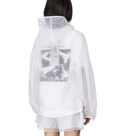 CBSHILA HOODIE WINDFLOWER EMB WHITE