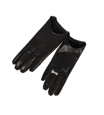 BOW GLOVE BLACK NAPPA