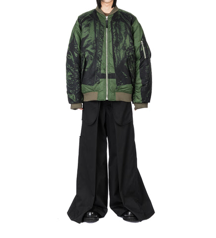 TROMPEL'OEIL BOMBER KHAKI/BLACK