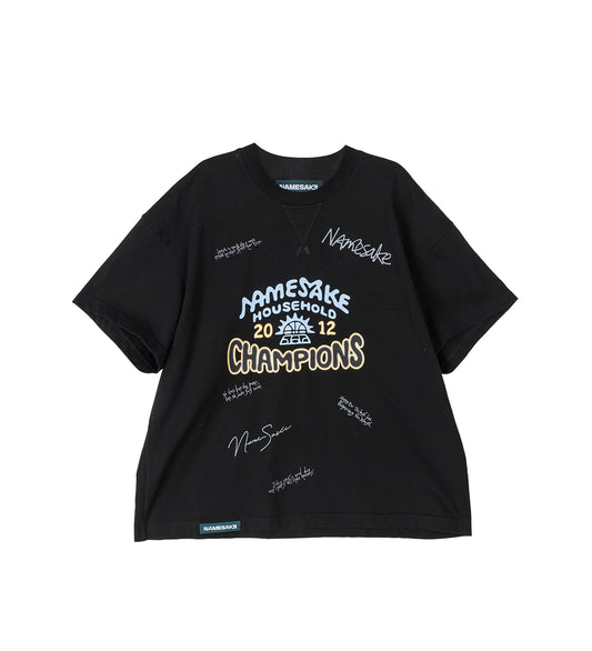 TOBI OVERSIZED CHAMPION TEE EUPHORIC BLACK