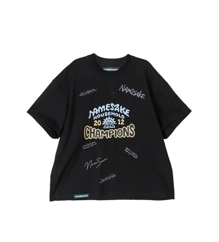 TOBI OVERSIZED CHAMPION TEE EUPHORIC BLACK