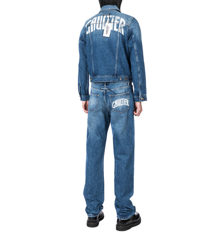 DENIM JACKET WITH LOGO VINTAGE BLUE