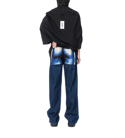 BODY MARINIERE DENIM PANTS INDIGO/BLACK