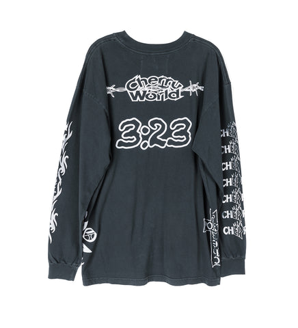 SKELETON MULTI LS-SHIRT FADED BLACK