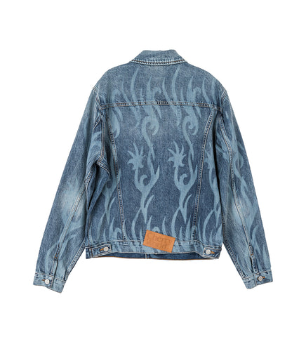 DENIM TRUCKER JACKET TRIBAL LASERS