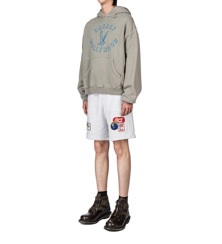 PATCHWORK SWEATSHORTS WHITE HEATHER