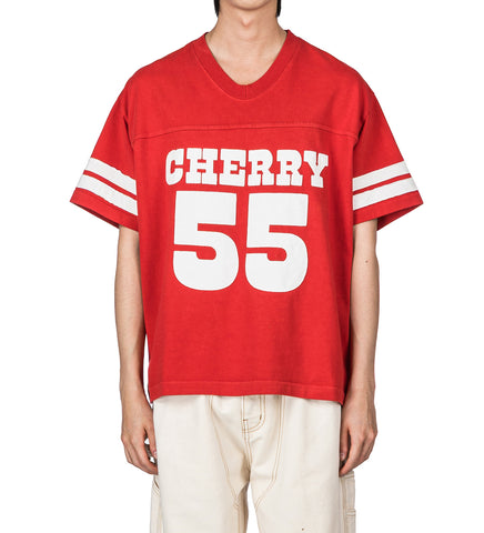 APPLIQUE FOOTBALL JERSEY TOMATO