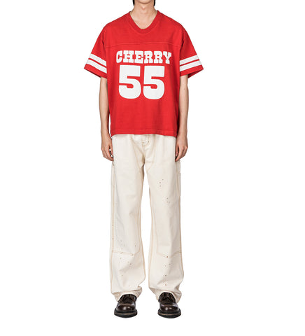 APPLIQUE FOOTBALL JERSEY TOMATO