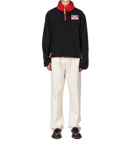 RACING HALF ZIP FLEECE BLACK/RED