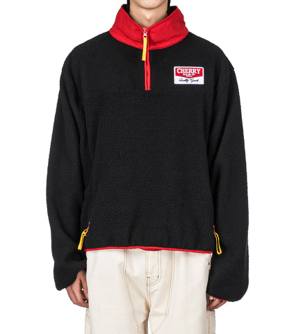 RACING HALF ZIP FLEECE BLACK/RED