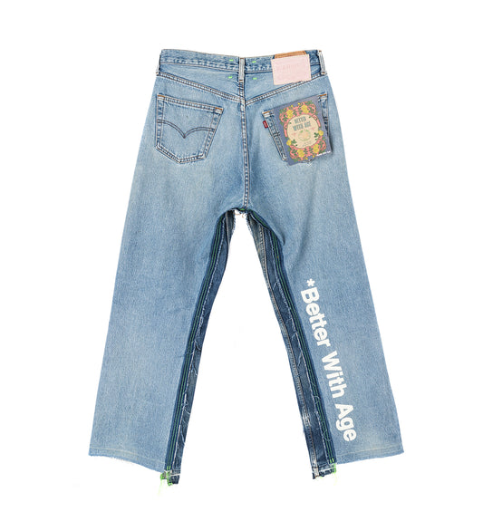 CABALLERO DOUBLE-WIDE DENIM TROUSER INDIGO