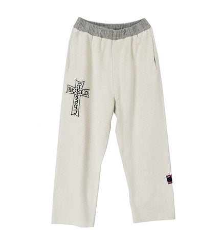 CW CROSS SWEATPANTS INSIDE OUT GREY