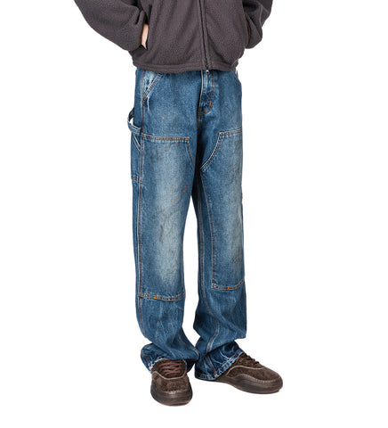 WIDE LEG DOUBLE KNEE DENIM