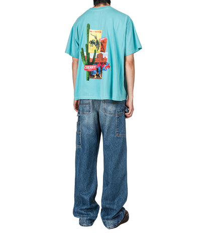 DESERT BOXY T-SHIRT TURQUOISE