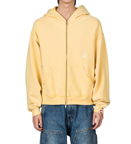 WESTERN ATHLETIC ZIP UP HOODIE SUN YELLOW