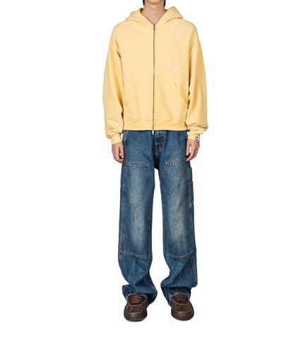 WESTERN ATHLETIC ZIP UP HOODIE SUN YELLOW