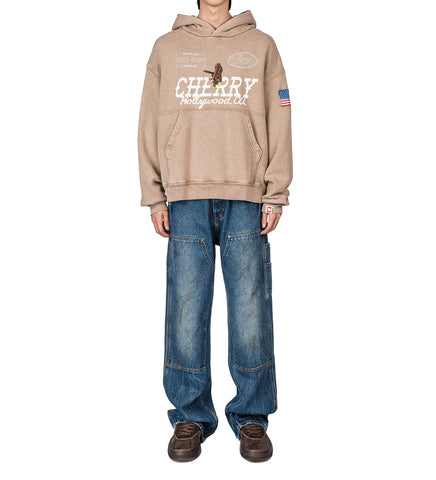 HOLLYWOOD PULLOVER HOODIE TAN
