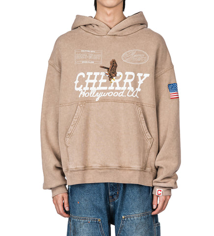HOLLYWOOD PULLOVER HOODIE TAN