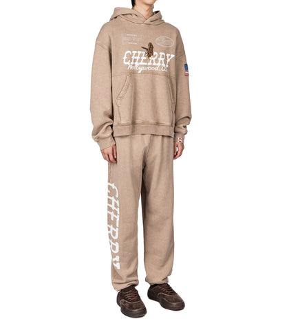 HOLLYWOOD PULLOVER HOODIE TAN