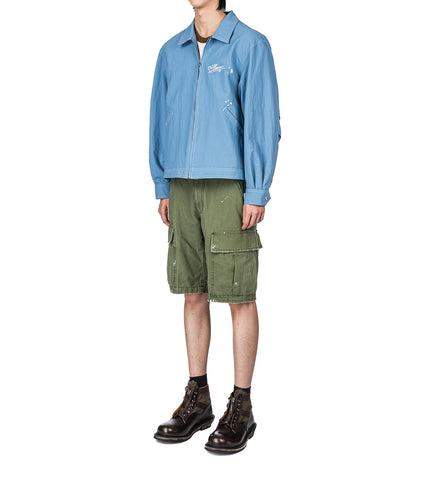 NYLON RUNNING JACKET STEEL BLUE