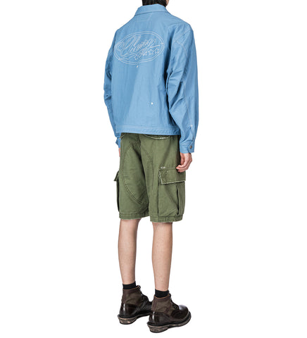 NYLON RUNNING JACKET STEEL BLUE