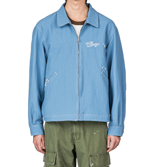 NYLON RUNNING JACKET STEEL BLUE
