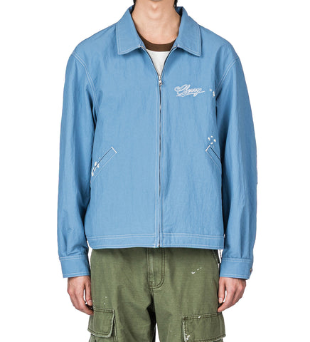 NYLON RUNNING JACKET STEEL BLUE