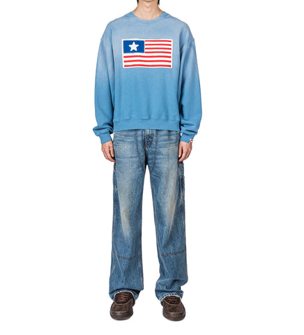 1 STAR CREWNECK STEEL BLUE