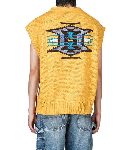 FRONTIER KNIT VEST SUN YELLOW
