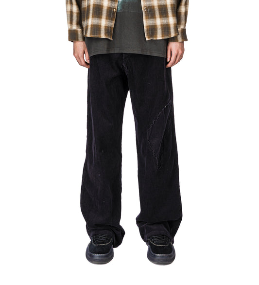 LAX REPAIRED BLACK CORDUROY BLACK