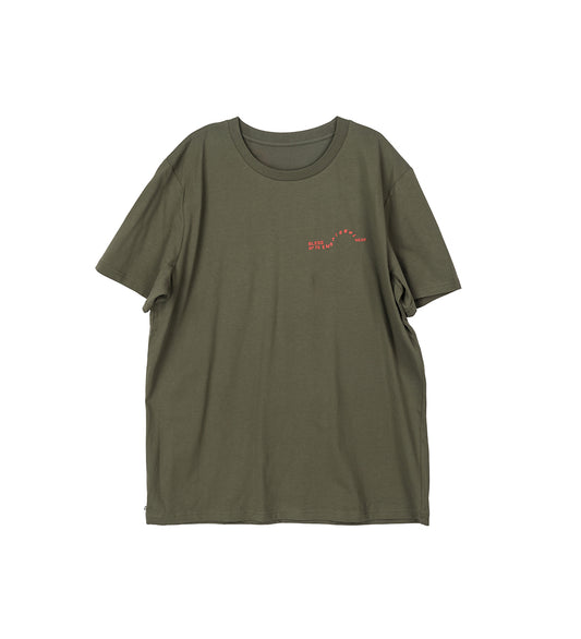 MULTICOLLECTION V T-SHIRT KHAKI BROWN/RED