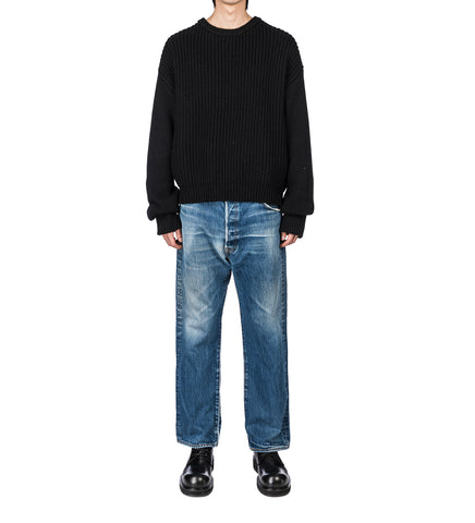 FISHERMAN KNIT BLACK