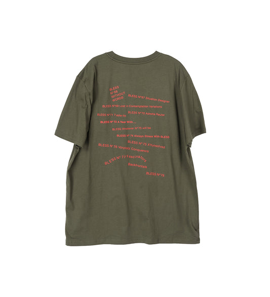 MULTICOLLECTION V T-SHIRT KHAKI BROWN/RED