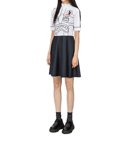 CYCLING DRESS BLACK/WHITE