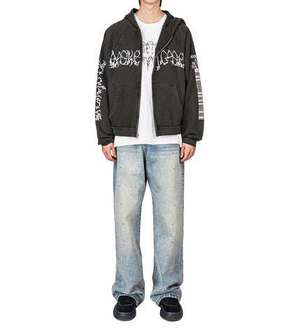 MASSACRE ZIP UP VINTAGE BLACK