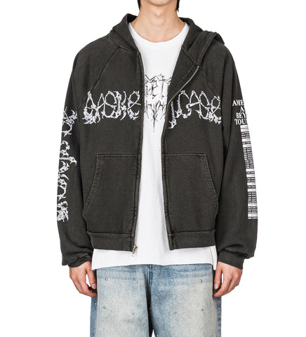 MASSACRE ZIP UP VINTAGE BLACK