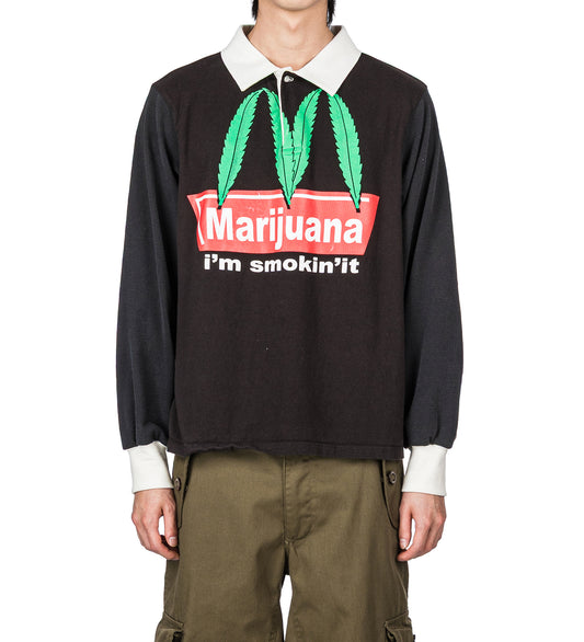 RUGBY TEE BLACK LARGE