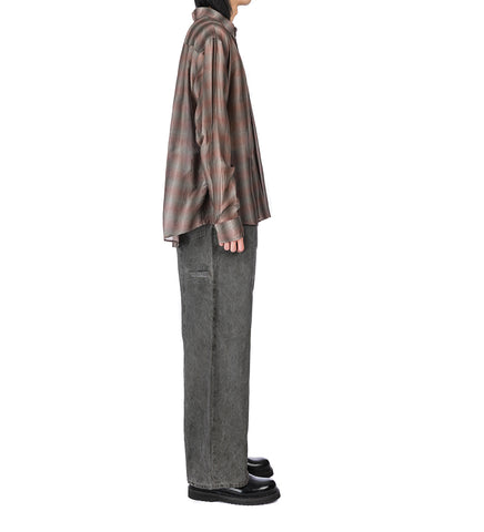 BEYOND SHIRT SCREEN CHECK SHEER COTTON SILK