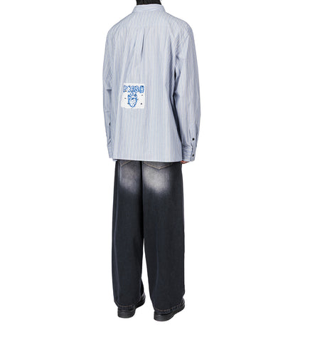 SUN DYED EXTRA BAGGY DENIM PANT BLACK