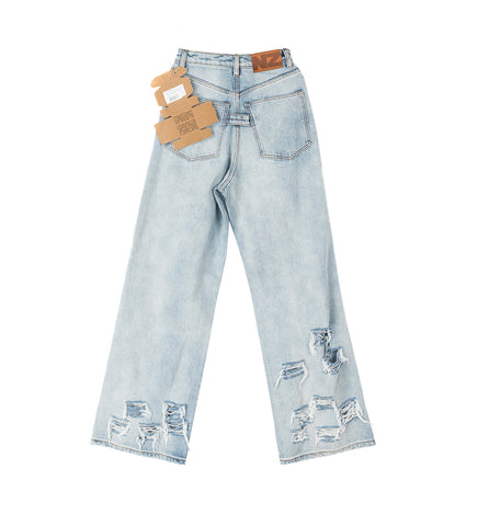 RAGGED JEANS LIGHT WASH