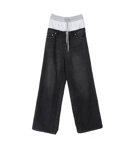 DOUBLE JOGGER JEANS BLACK