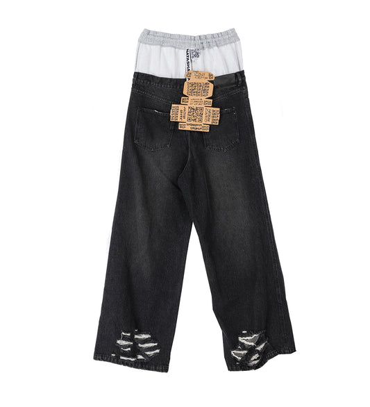 DOUBLE JOGGER JEANS BLACK