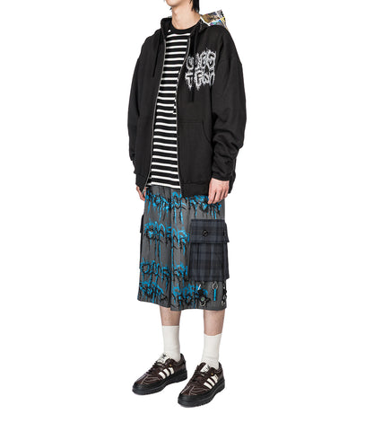 ZIP PATCH HOODIE BLACK