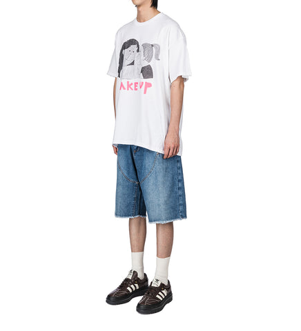 SUN DYED DOUBLE KNEE BAGGY DENIM LIGHT BLUE
