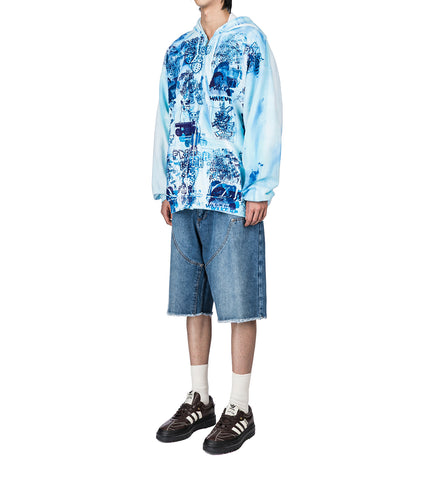 SUN DYED DOUBLE KNEE BAGGY DENIM LIGHT BLUE